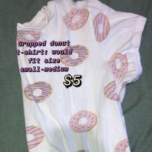 Cropped donut T-shirt